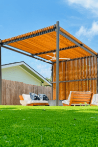 Freccia Group Custom Backyard Design with a Custom Pergola in Austin, TX
